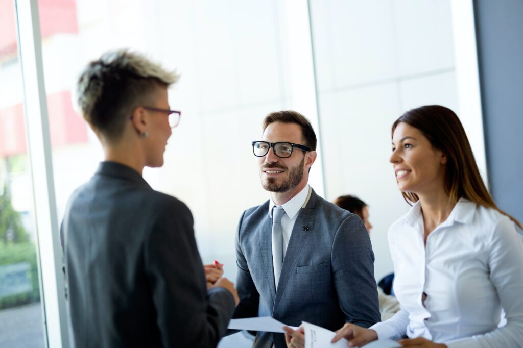 Business people day at modern business office